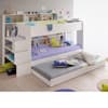 Bibop White Wooden Bunk Bed with Underbed Storage Drawer