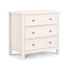 Maine White 3 Drawer Wooden Chest