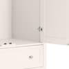 Maine White 2 Door Wooden Combination Wardrobe