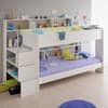 Bibop White Wooden Bunk Bed Frame Only - EU Single