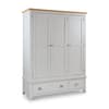 Richmond Grey and Oak 3 Door Wooden Combination Wardrobe