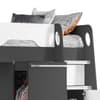 Pegasus Grey and White Wooden High Sleeper