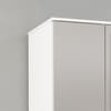 Lynx White and Grey 3 Door Combination Wardrobe with Mirror