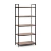 Tribeca Oak Wooden and Metal Tall Bookcase