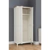 Salerno Ivory and Oak Wooden 2 Door Wardrobe