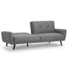 Monza Grey Fabric 3 Seater Sofa Bed