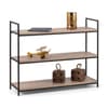 Tribeca Oak Wooden and Metal Low Bookcase