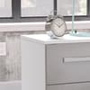 Lynx White and Grey 3 Drawer Bedside Table