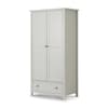 Maine Dove Grey 2 Door Wooden Combination Wardrobe
