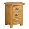 Woburn Oak Wooden 3 Drawer Small Bedside Table