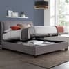 Accent Light Grey Fabric Ottoman Storage Bed