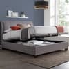 Accent Light Grey Fabric Ottoman Storage Bed