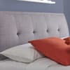 Accent Light Grey Fabric Ottoman Storage Bed