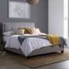 Accent Light Grey Fabric Ottoman Storage Bed Frame - 4ft6 Double