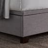 Accent Light Grey Fabric Ottoman Storage Bed