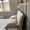 Accent Oatmeal Fabric Ottoman Storage Bed