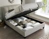 Accent Oatmeal Fabric Ottoman Storage Bed