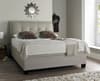 Accent Oatmeal Fabric Ottoman Storage Bed Frame - 4ft6 Double