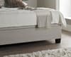 Accent Oatmeal Fabric Ottoman Storage Bed Frame - 5ft King Size
