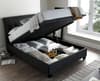 Accent Slate Fabric Ottoman Storage Bed Frame - 6ft Super King Size