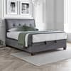 Accent Vogue Grey Fabric Ottoman Storage Bed