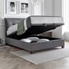 Accent Vogue Grey Fabric Ottoman Storage Bed
