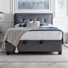 Accent Vogue Grey Fabric Ottoman Storage Bed