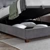Accent Vogue Grey Fabric Ottoman Storage Bed
