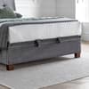 Accent Vogue Grey Fabric Ottoman Storage Bed