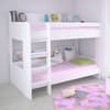 Aerial White Wooden Bunk Bed Frame