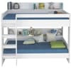 Aerial White Wooden Bunk Bed Frame