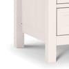 Maine Surf White 3 Drawer Wooden Bedside Table