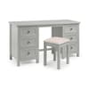 Maine Dove Grey Wooden Double Pedestal Dressing Table