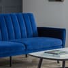 Afina Blue Velvet Fabric Sofa Bed