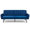 Afina Blue Velvet Fabric Sofa Bed