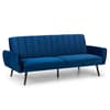 Afina Blue Velvet Fabric Sofa Bed