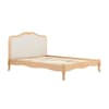Alana Stone Fabric and Oak Wooden Bed