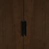 Alba Walnut and Black 2 Door Wardrobe