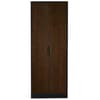 Alba Walnut and Black 2 Door Wardrobe