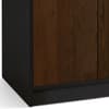 Alba Walnut and Black 2 Door Wardrobe