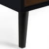 Alba Walnut and Black 4 Drawer Wide Chest