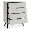 Alba Silk Grey 4 Drawer Wide Chest