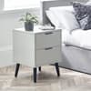 Alba Silk Grey 2 Drawer Bedside Table