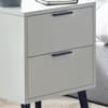 Alba Silk Grey 2 Drawer Bedside Table
