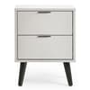 Alba Silk Grey 2 Drawer Bedside Table