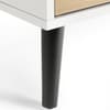 Alba White and Oak 2 Drawer Bedside Table