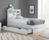 Alfie White Wooden Storage Bed Frame - 5ft King Size