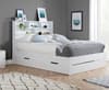 Alfie White Wooden Storage Bed Frame - 5ft King Size