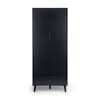 Alicia Grey 2 Door Wooden Combination Wardrobe