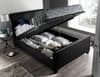 Allendale Black Faux Leather Ottoman Storage Bed